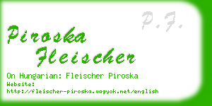 piroska fleischer business card